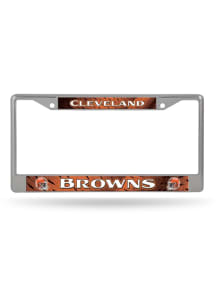 Cleveland Browns Chrome License Plate Frame - Silver