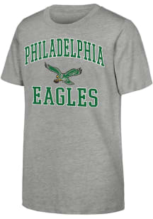 Philadelphia Eagles Youth Grey #1 Retro Design Short Sleeve T-Shirt