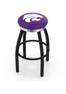 K-State Wildcats Chrome Seat Pub Stool - Black