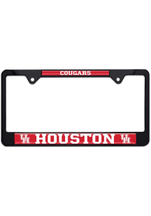 Houston Cougars Black Metal License Plate Frame - Black