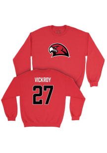 London Vickroy   Miami RedHawks Youth Red NIL Player Long Sleeve Crew Sweatshirt