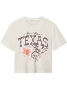 Where I’m From Texas Womens Brown She's From Texas Short Sleeve T-Shirt
