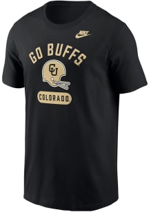 Nike Colorado Buffaloes Black Football Football Helmet Core Short Sleeve T Shirt