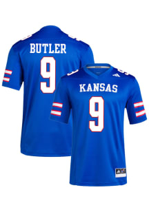 Jailen Butler  Adidas Kansas Jayhawks Royal Blue NIL Name And Number Football Jersey