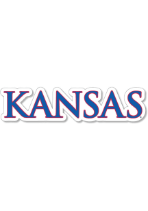Kansas Jayhawks 2in Text Dizzler Stickers - Blue