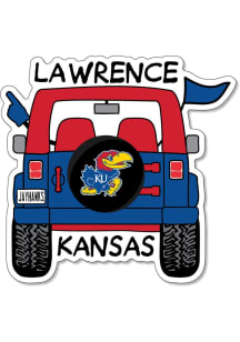 Kansas Jayhawks 3.5in Jeep Rugged Stickers - Royal Blue