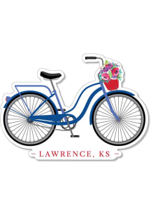 Kansas Jayhawks 3.5in Bike Rugged Stickers - Royal Blue