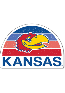 Kansas Jayhawks 3.5in Stripes Rugged Stickers - Royal Blue