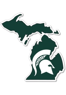 Michigan State Spartans 2in Spartan Head State Logo Dizzler Stickers - Green