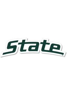 Michigan State Spartans 2in State Text Dizzler Stickers - Green