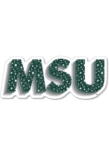 Michigan State Spartans 2in Star Filled MSU Dizzler Stickers - Green