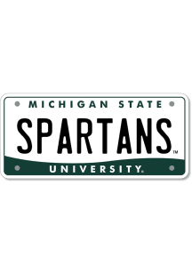 Michigan State Spartans 3.5in License Plate Rugged Stickers - Green