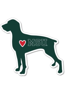 Michigan State Spartans 3.5in Standing Dog Rugged Stickers - Green