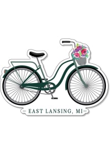 Michigan State Spartans 3.5in East Lansing Bike Rugged Stickers - Green