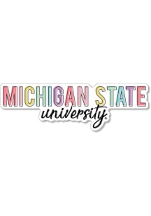 Michigan State Spartans 3.5in Script Rugged Stickers - Green