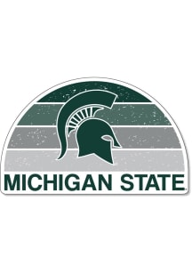 Michigan State Spartans 3.5in Gradient Half Moon Rugged Stickers - Green