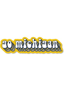 Michigan Wolverines 2in Bubble Text Dizzler Stickers - Blue