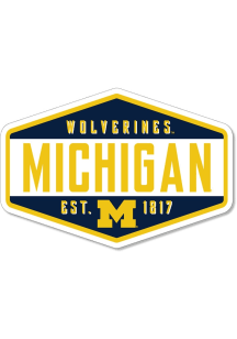 Michigan Wolverines 3.5in Est. 1817 Rugged Stickers - Blue