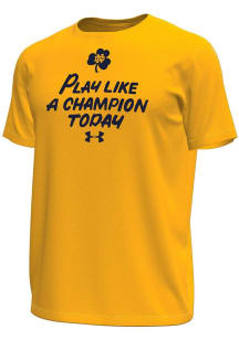 Under Armour Notre Dame Fighting Irish Gold Play Like A Champion Tech Short Sleeve T Shirt