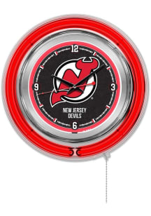 New Jersey Devils Double Neon Wall Clock