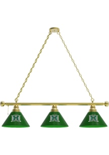 Hawaii Warriors 3 Shade Gold Billiard Lamp