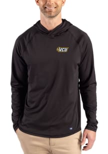Cutter and Buck VCU Rams Mens Black Prospect Eco Long Sleeve Hoodie
