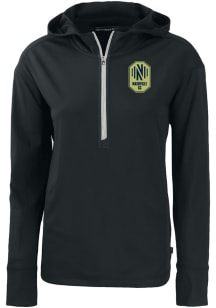 Cutter and Buck Nashville SC Womens Black Daybreak Hood Qtr Zip