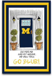 Michigan Wolverines As For Me Garden Flag - Blue