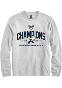 Summit Sportswear Akron Zips White MAC 2026 Men's Indoor Track & Field Champions Long Sleeve T Shi..