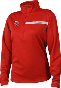 Columbia Texas Tech Red Raiders Womens Red Heat Seal Skiff Guide Fleece Qtr Zip