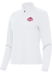 Antigua Ohio State Buckeyes Womens White 2024 Football National Champions Tribute Qtr Zip