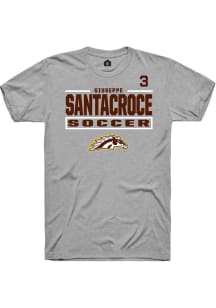 Giuseppe Santacroce Western Michigan Broncos Grey NIL Stacked Box Short Sleeve Player T Shirt