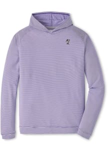 Peter Millar K-State Wildcats Mens Purple Sugar Stripe Long Sleeve Hoodie