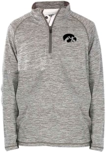 Iowa Hawkeyes Youth Grey Mathew Long Sleeve Quarter Zip Shirt