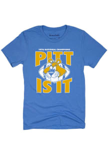 Homefield Pitt Panthers Blue Pitt Is It 1976 National Champs Vintage Short Sleeve Fashion T Shirt