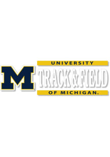 Michigan Wolverines 6x2 Track Field Auto Decal - Blue