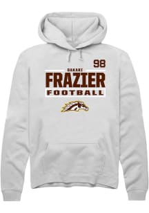 Dakari Frazier Western Michigan Broncos Mens White Football NIL Stacked Box Player Hood