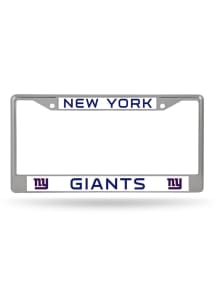 New York Giants Chrome License Plate Frame - Silver