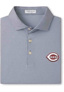 Peter Millar Cincinnati Reds Mens Black Border Short Sleeve Fashion Polo