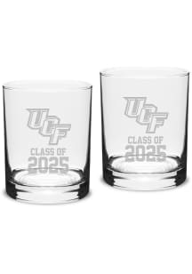 UCF Knights Class of 2025 Set of 2 Rock Glass - White
