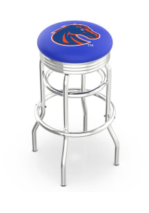Boise State Broncos Double-Ring Swivel Chrome Pub Stool - Black
