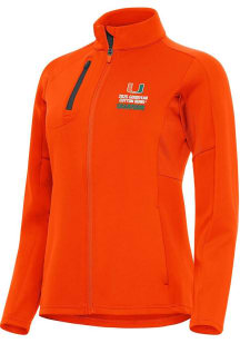 Antigua Miami Hurricanes Womens Orange 2025 Cotton Bowl Champions Generation Light Weight Jacket