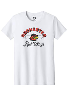 Summit Sportswear Rochester Red Wings Youth White Vintage Arch Script Short Sleeve T-Shirt