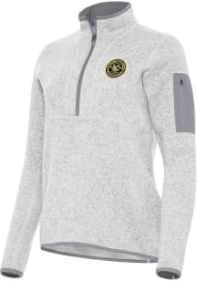 Antigua Pittsburgh Riverhounds SC Womens Grey Fortune Qtr Zip