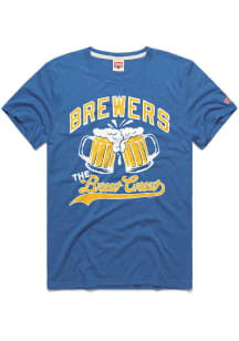 Homage Milwaukee Brewers Blue The Brew Crew Short Sleeve Fashion T Shirt