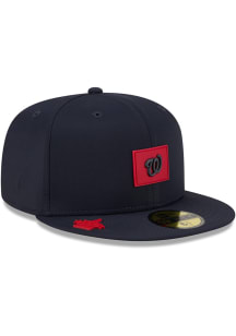 New Era Washington Nationals Mens Navy Blue 2026 Clubhouse 59FIFTY Fitted Hat
