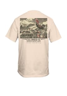 South Carolina Gamecocks Ivory Mascot Stadium Short Sleeve T Shirt