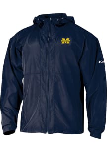 Columbia Michigan Wolverines Mens Navy Blue Prodigy Light Weight Jacket