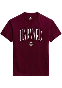 Harvard Crimson Maroon Shield Short Sleeve T Shirt