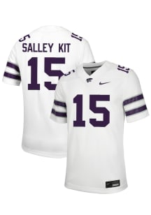 Derrick Salley Kit  Nike K-State Wildcats White NIL Name And Number Football Jersey